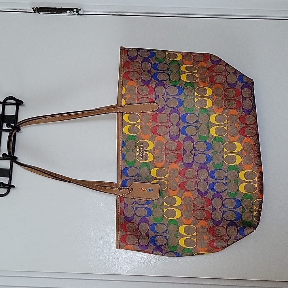 Authentic Coach Pride Rainbow Purse Like New Gem